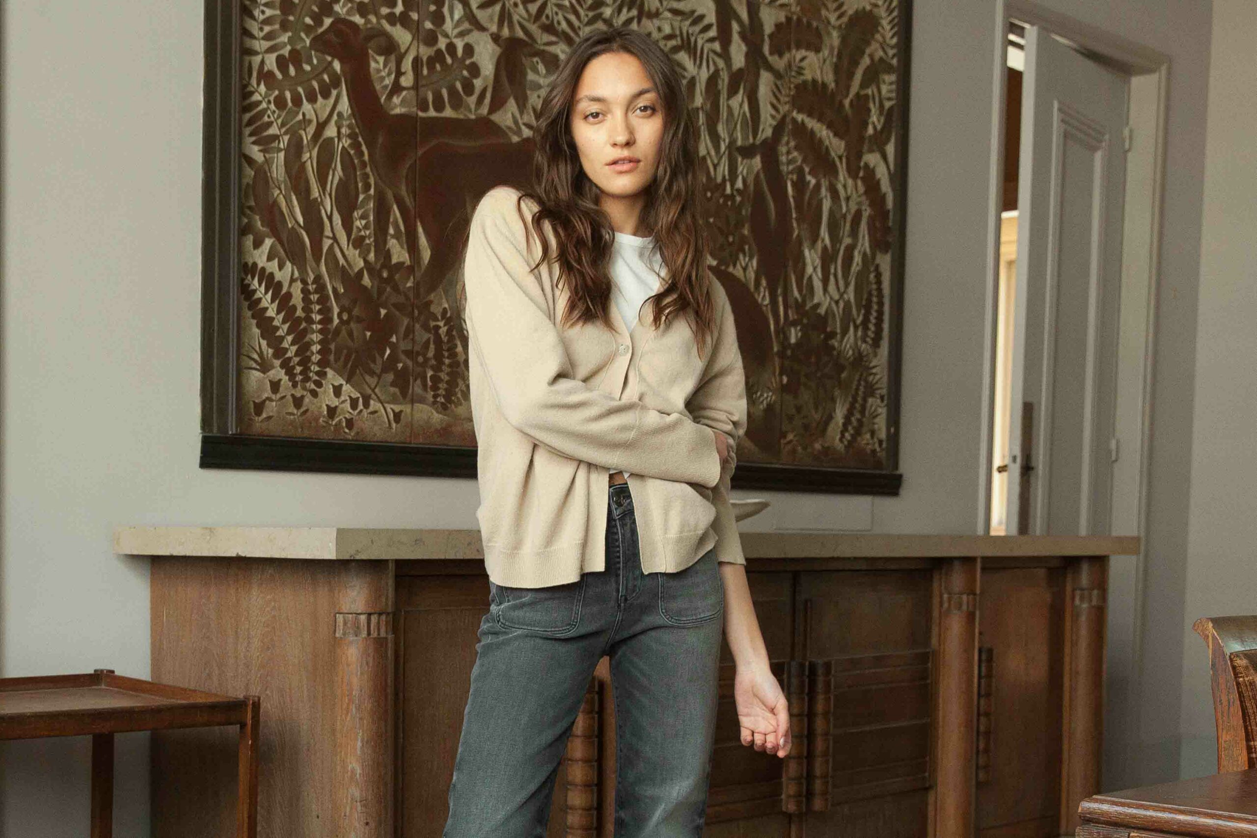 32 - TINA BLACK DENIM GREY MATTER